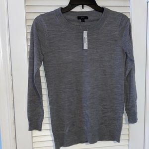 Jcrew grey crew neck shirt size xxs NWT